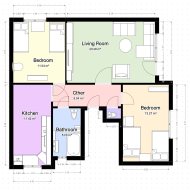 Wynajem piętra domu – 67,9 m²