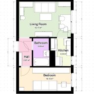 Mieszkanie 36,1 m², 2 pokoje, drugie piętro