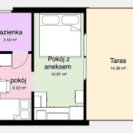 Dom letniskowy nad Jeziorem Lubowidz – 2 pokoje