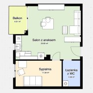 Nowe 2 pokoje | Lębork | balkon + parking